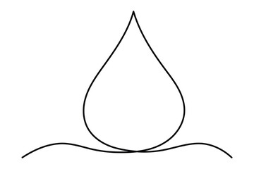 Continuous line drawing of drop. Water drop line icon. raun drop icon. Vector illustration