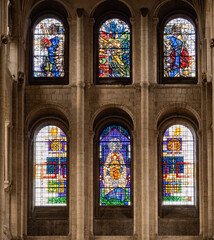 stained glass window in the cathedral