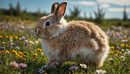 Fototapeta premium rabbit on a meadow