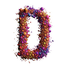 Vibrant Sphere D A Colorful Three-Dimensional Composition on Black Background