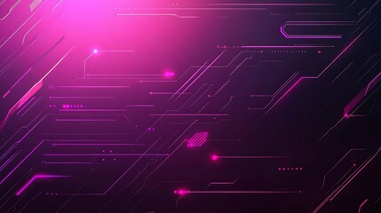 Obraz premium Abstract pink and purple digital circuit board background.