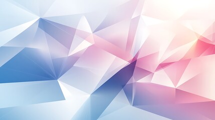 Naklejka premium Abstract polygonal background with blue, pink, and white colors.