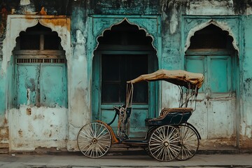 old cart in the old town