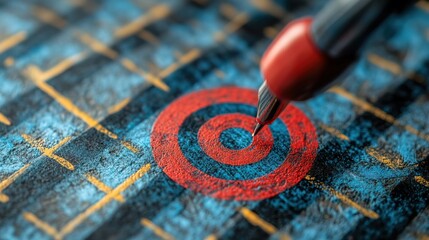 Arrow hitting the center of a target, representing checklist