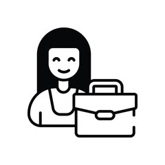 Businesswoman vector icon