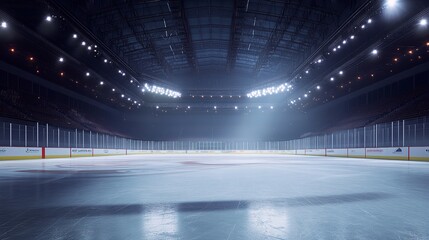 Hockey Ice Rink Sport Arena, Empty Field Stadium