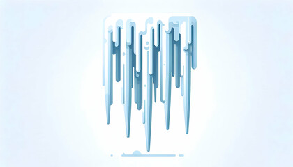 Flat Icicles Icon Set - Vectorized Cold Weather Illustrations Isolated on White Background for Winter Infographics and Product Presentations