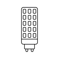 Led light bulb line icon editable stroke energy saving concept vector object