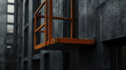 Scaffold construction with clean building details, industrial and modern, [scaffold , construction , building], ,