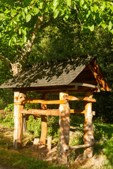 an old shoeing rack where cattle were shod
