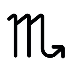 Scorpio zodiac sign line icon editable stroke 