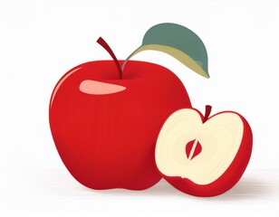 Obraz premium 林檎 イラスト