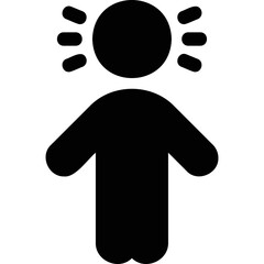 Simple vector icon man says