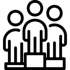 
Simple vector icon people, competition