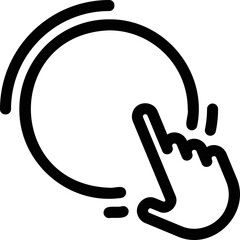 Simple vector icon pressing a button