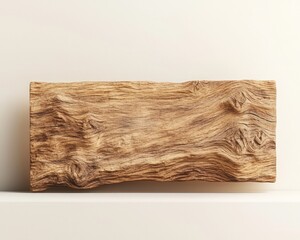 Carved wood text effect mockup presented against a minimalist background