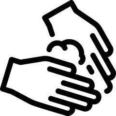 Simple vector icon hand washing