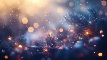 Fototapeta premium christmas background with glitter and lights