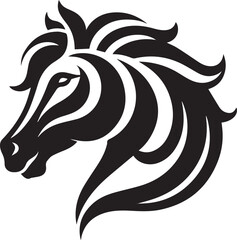 Horse face silhouette vector
