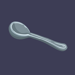 Tea measuring dessert spoon. Vector illustration
