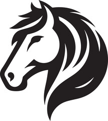 Horse face silhouette vector