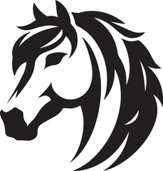 Horse face silhouette vector