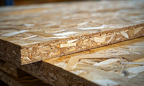 Close-up of OSB Plywood