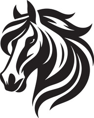 Horse face silhouette vector