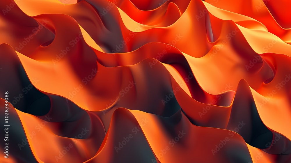 Poster abstract geometric wavy folds background in soft color gradients – perfect for modern wallpaper desi