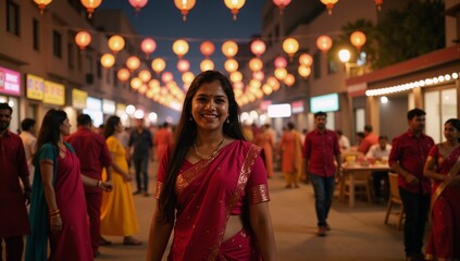 Diwali-themed backdrop featuring celebratory decorations for a festive Day of Lights setting