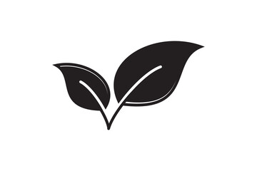 Leaf icon vector logo template flat style