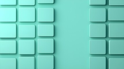 Minimalist teal square tiles on a smooth background
