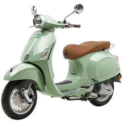 Mint Green   Scooter Against Transparent Background