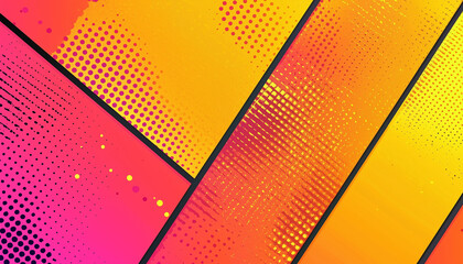 Cartoon comic backgrounds set. Comics book colorful poster with halftone elements. Retro Pop Art style. Vector illustration