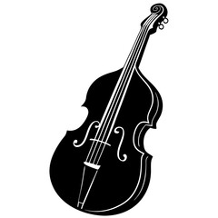 double bass vector illustration