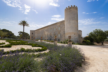 View of Donnafugata Castle near Ragusa, Sicily, Italy
