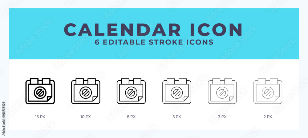 Poster calendar vector icon for web and app. editable stroke vector illustration