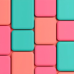 Colorful geometric blocks in a vibrant pattern