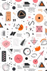 Creative Instagram Story template featuring bold geometric designs and vibrant colors