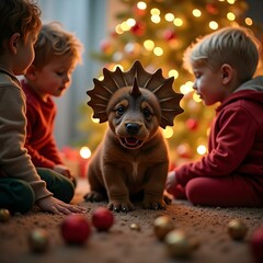 child and dog