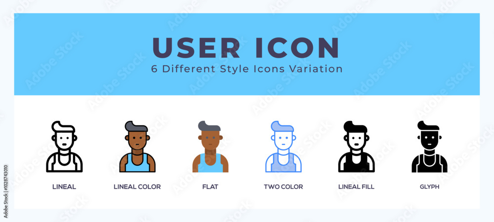 Poster user icon for web. mobile apps and ui.