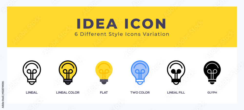 Aufkleber idea icon vector for web. and mobile app