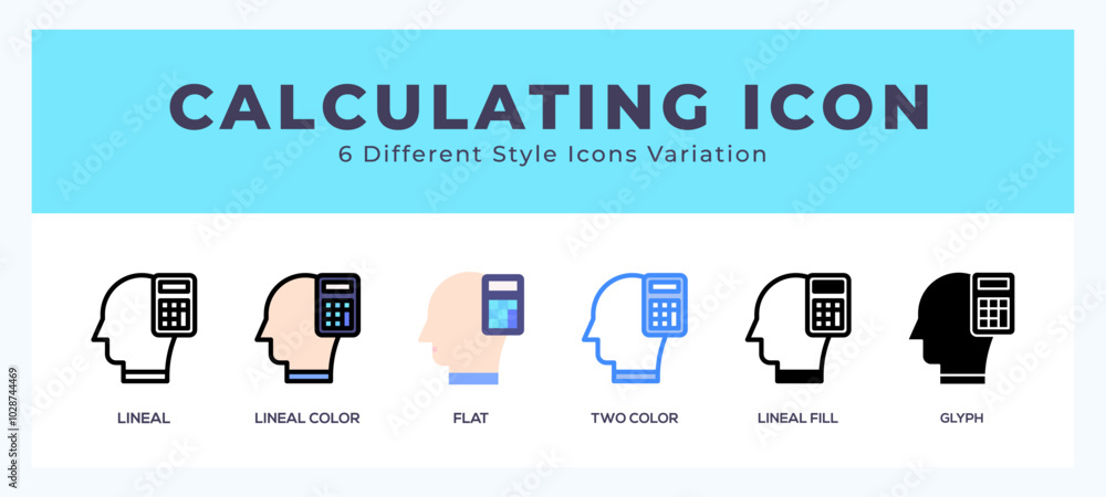 Poster calculating icon. high quality icon symbol for web design