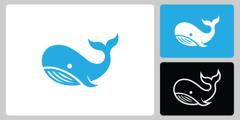 SImple Whale Logo or Icon Template