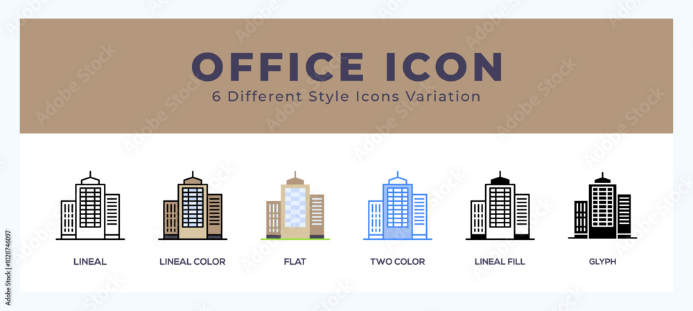 Poster office set of vector icon. for web. and mobile app