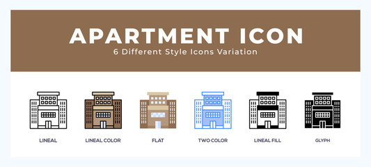 Apartment icon set pack vector illustration. © Icon