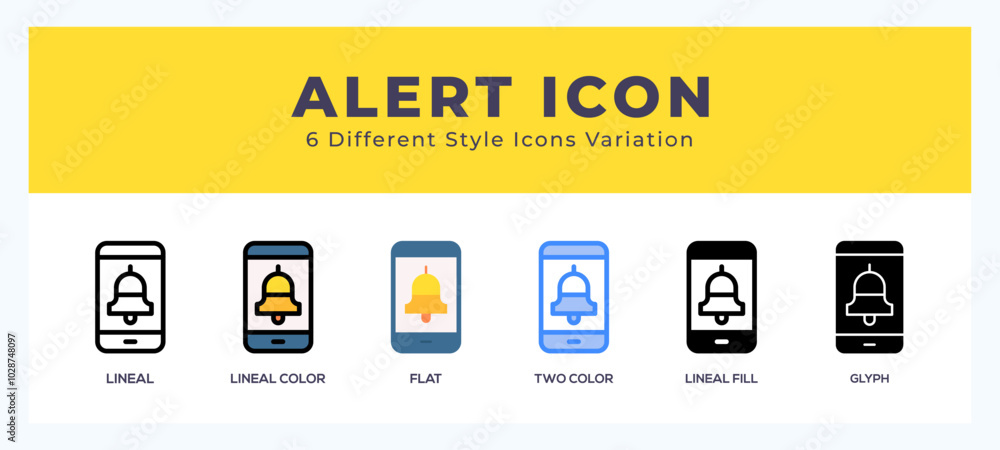 Poster alert icons set. different style of icons simple vector illustration.
