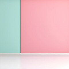 Fototapeta premium Contemporary pastel wall design in a minimalist space