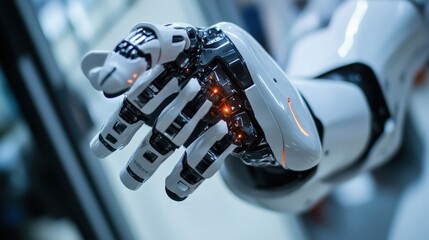 Fototapeta premium Advancements in robotics are enhancing productivity in manufacturing, logistics, and service industries, enabling automation of tasks that were once labor-intensive