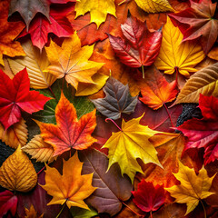 Fototapeta premium Rich shades of red, orange, yellow, and brown, capturing the essence of autumn.
